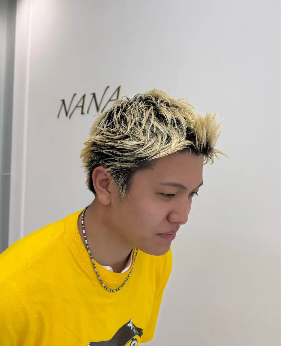 メンズ yuna ハイトーン メンズカットのヘアスタイル