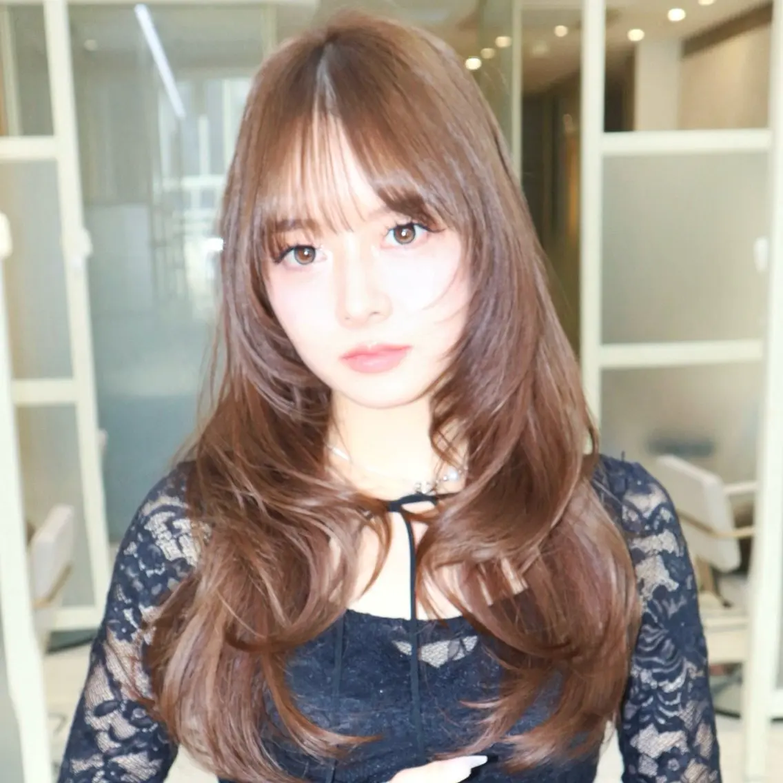 ロング カット トリートメント 似合わせレイヤー/ 透明感カラーのヘアスタイル