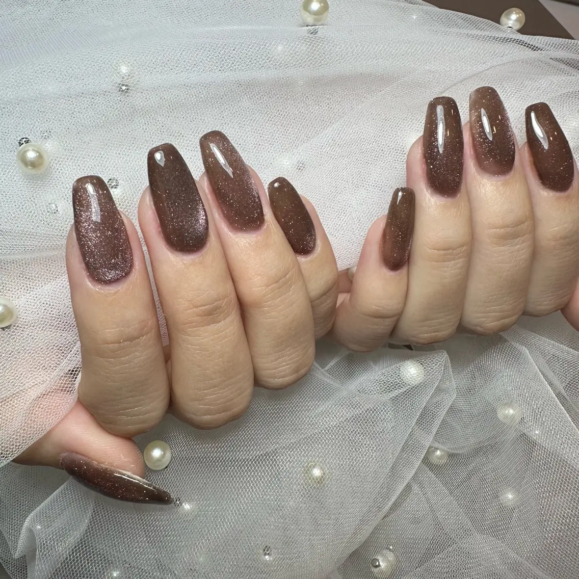 ネイル クリアネイル フラッシュネイル フレンチネイル ジェルネイル マグネットネイル Reillynail みさきのネイルデザイン