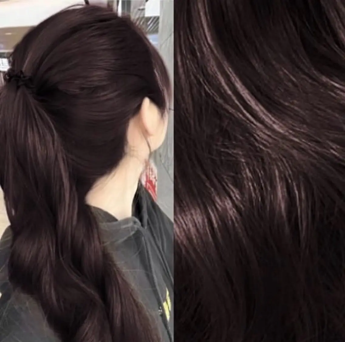 ロング カラー ブリーチ ブラウンカラー ラベンダーカラー ブリーチなしカラー カット Nanaha /レイヤーカットのヘアスタイル