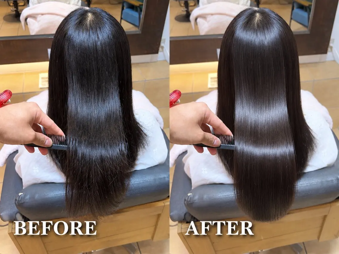 セミロング 切りっぱなしボブ ボブ 顔周りカット 髪質改善 韓国風ヘア カット ヘアカラー メンズカット/ボブ /透明感/濱川響太のヘアスタイル