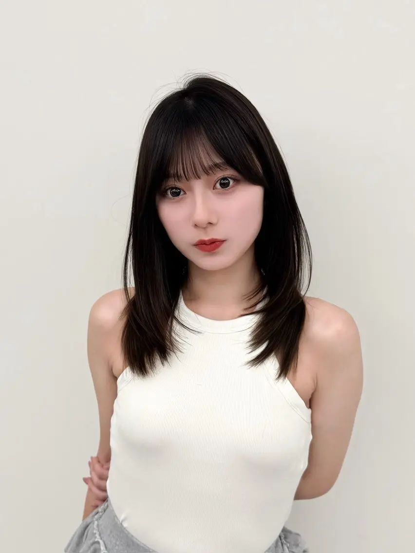 セミロング カラー ヘアアレンジ 顔周り&ミディアム 特化/池袋/kokiのヘアスタイル