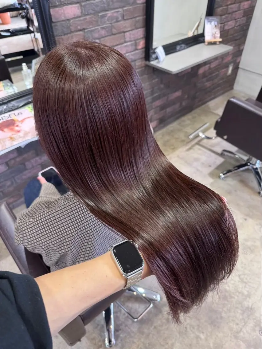 ロング カラー トリートメント ヘアカラー 🌱髪質改善×艶髪 🌱【天神美容室】のヘアスタイル