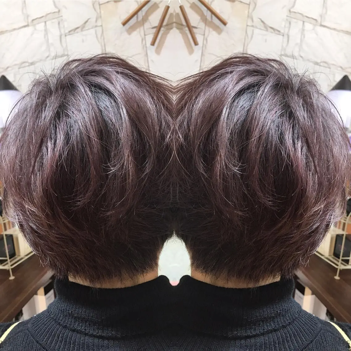 ショート カラー アッシュ ピンクカラー 髪質改善 艶髪🔵フセナオヤのヘアスタイル