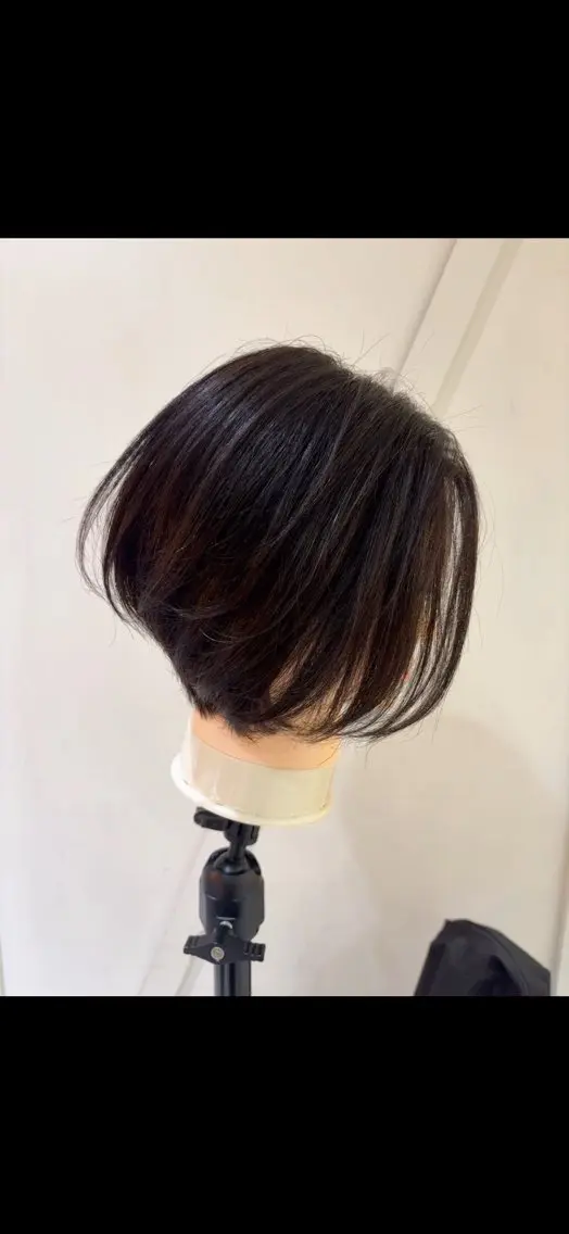 ショート ショートボブ ボブ 顔周りカット ショートヘア カット 熊谷 鈴のヘアスタイル