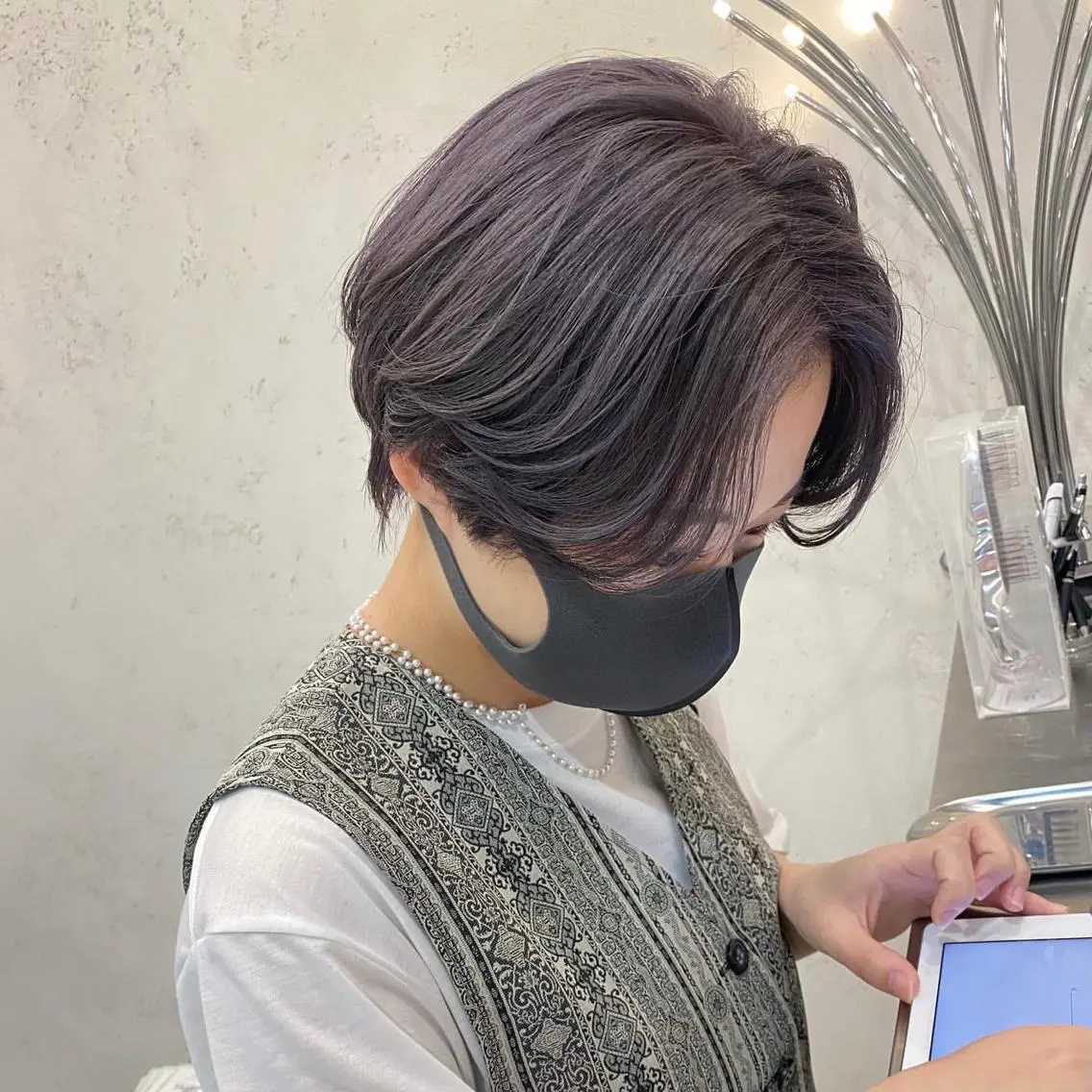 ショート カラー 透明感カラー トリートメント DEAN ISLA 海外風ヘアサロンのヘアスタイル