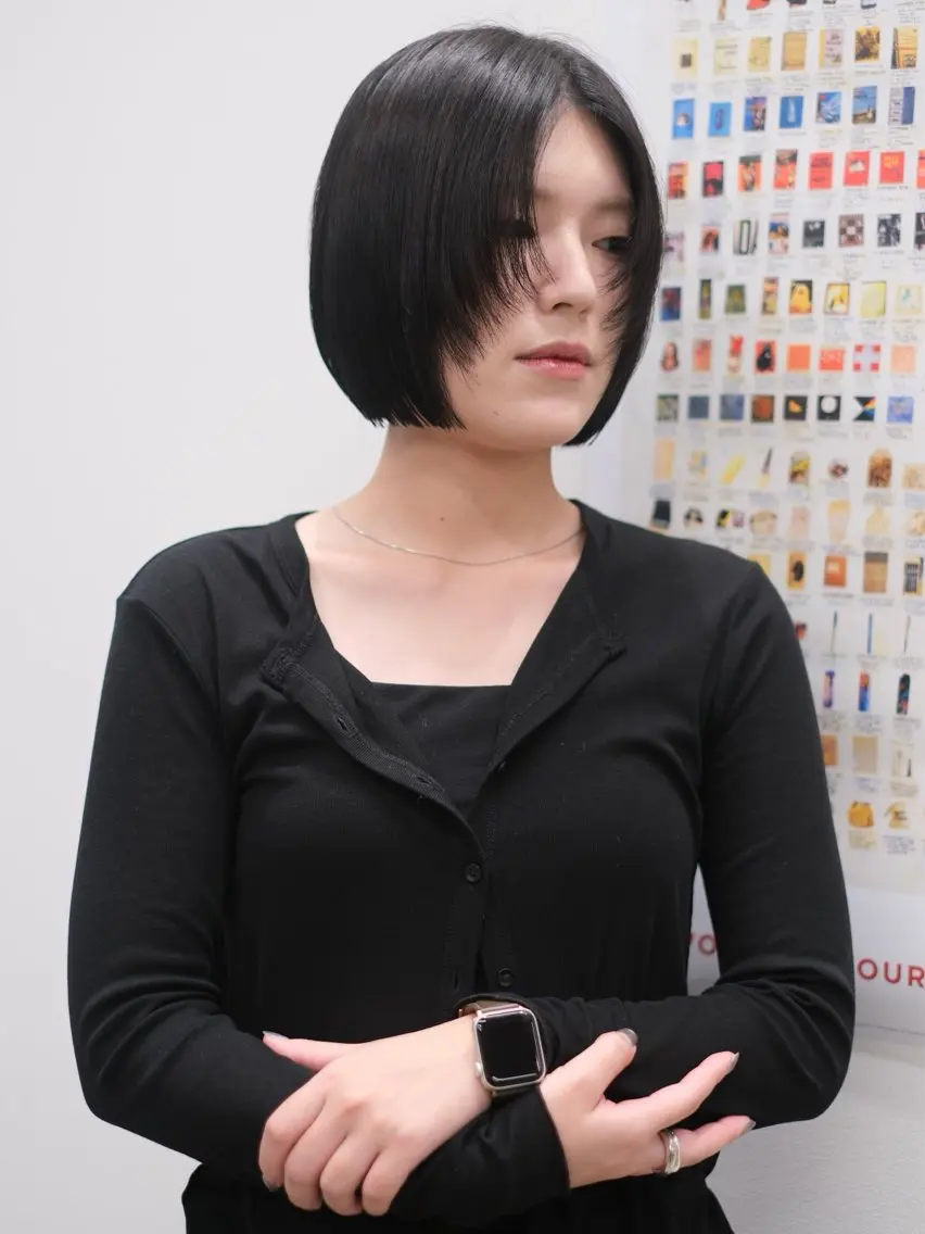 ショート カット ヘアカラー (𝐡)𝐰𝐢𝐦 𝐲𝐮𝐧𝐚のヘアスタイル