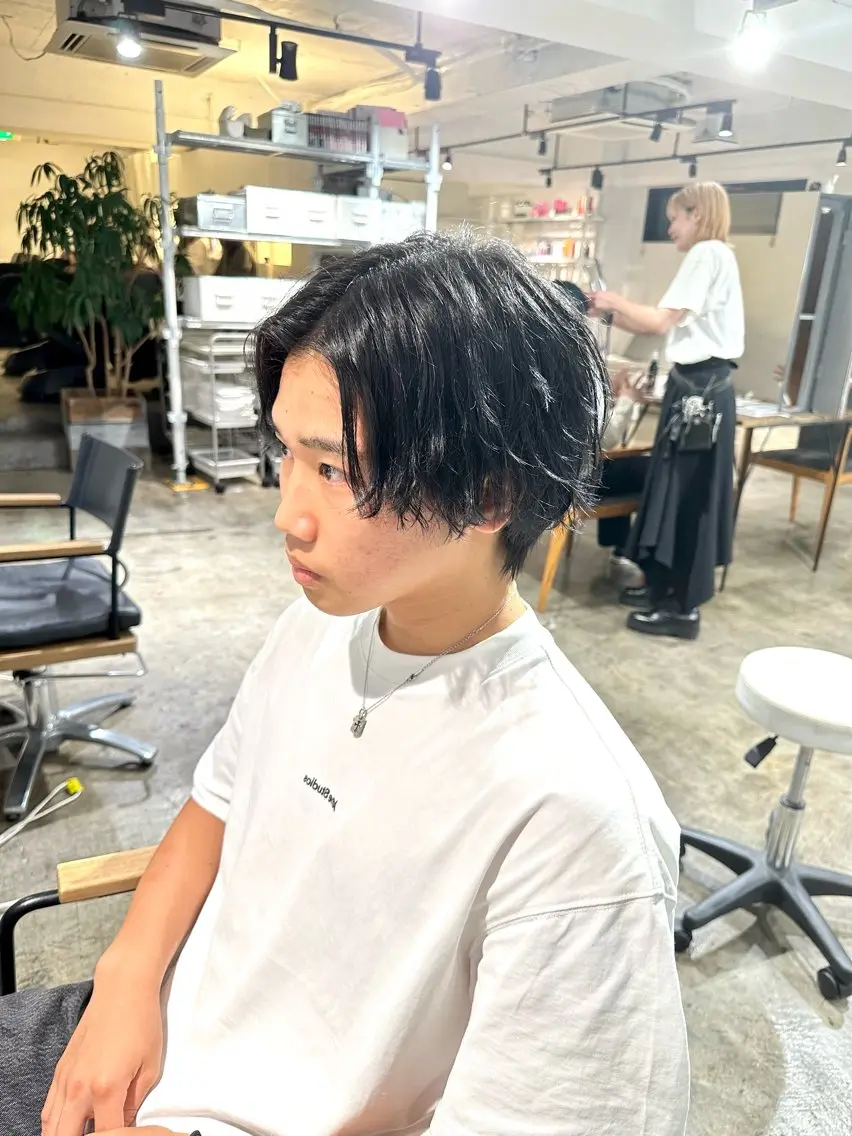 メンズ センターパート メンズウルフカット ウルフカット カット ヘアカラー トリートメント 骨格補正施術/メンズ 専門美容師/YUYAのヘアスタイル