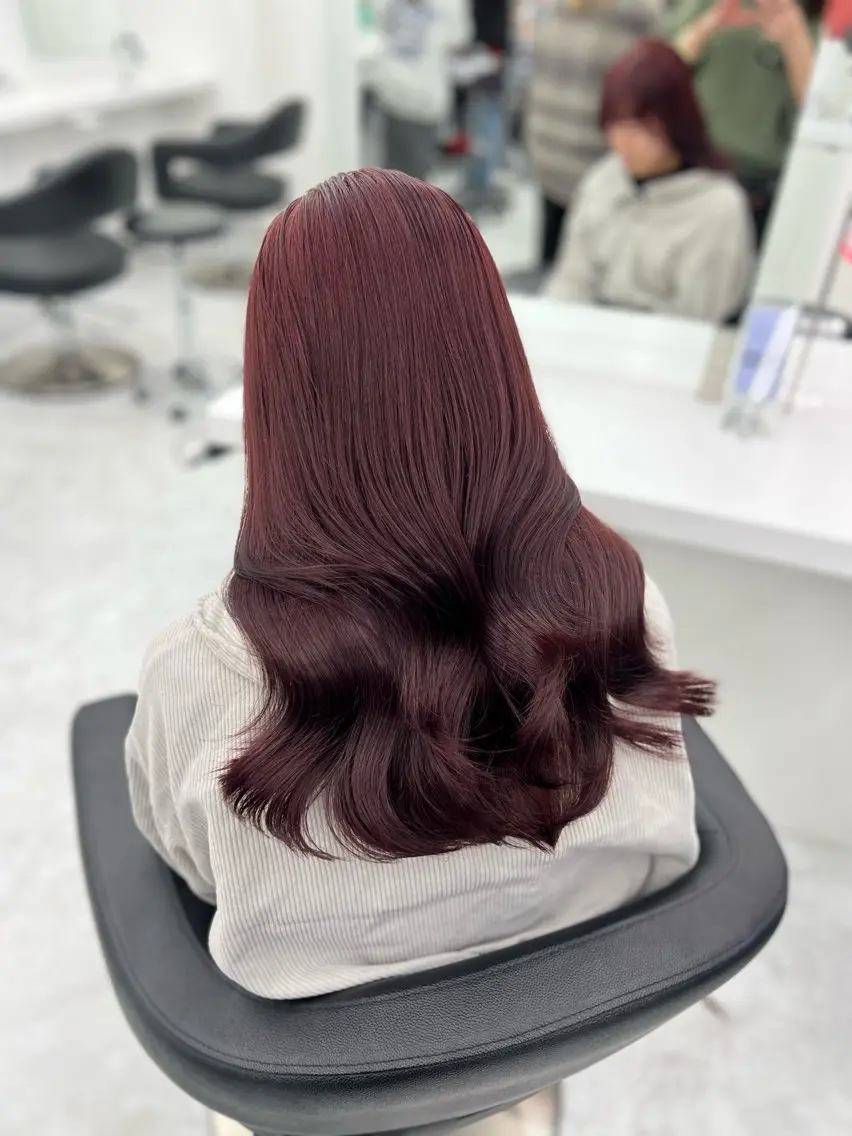 ミディアム カラー 💖似合わせカラー ブリーチ💖レイヤーのヘアスタイル