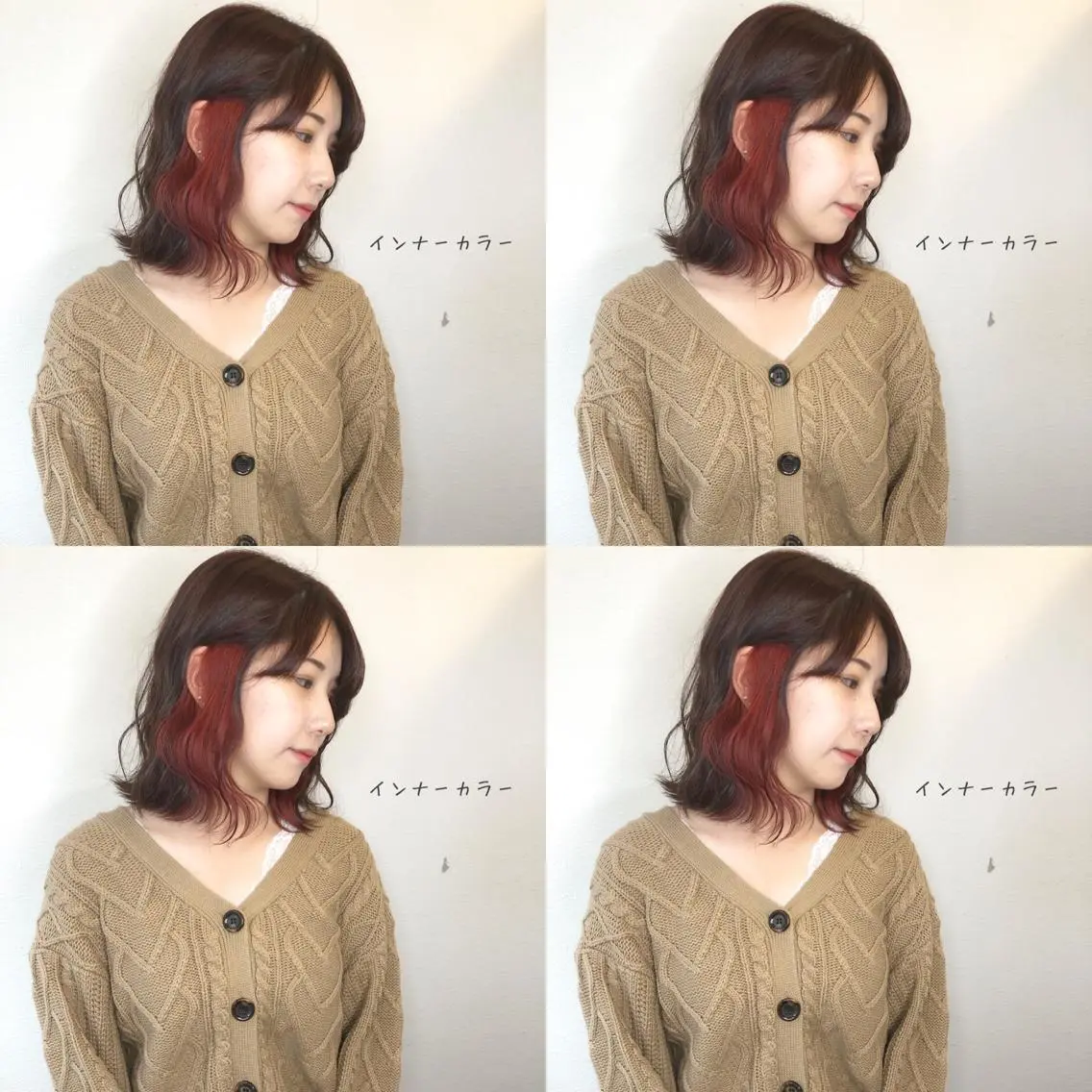 セミロング カラー ブリーチ あさだ しゅうたろうのヘアスタイル