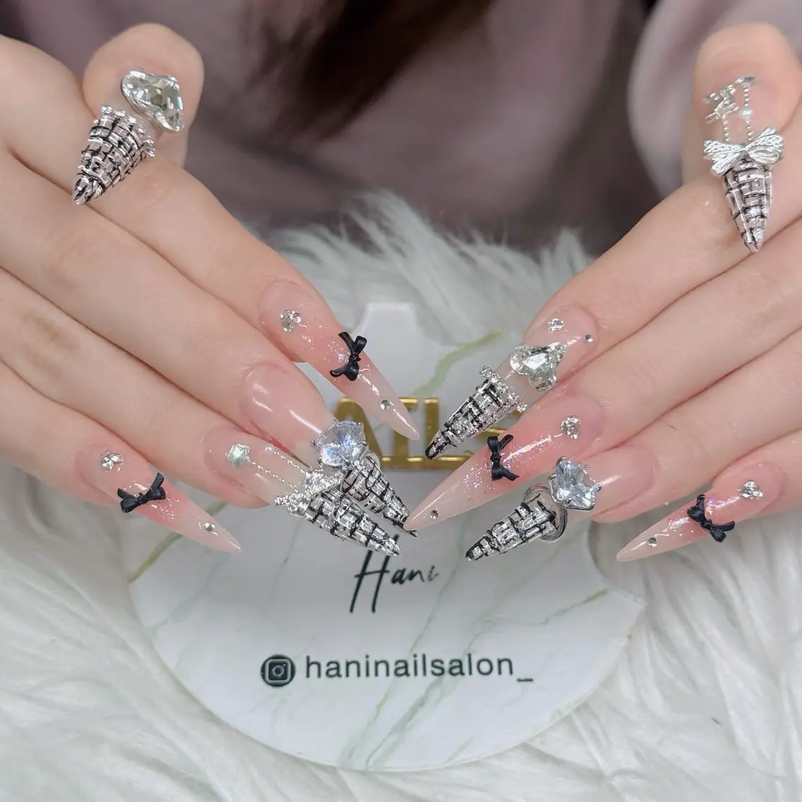 ネイル フットネイル フレンチネイル グラデーション 韓国ネイル ロングネイル ハンドネイル Hani Nail Salonのネイルデザイン