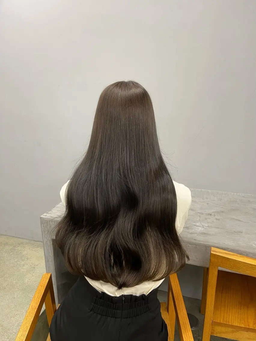 ロング カラー 透明感カラー ヘアカラー トリートメント 愛莉/ラベンダー/ ベージュ/ブラウンのヘアスタイル