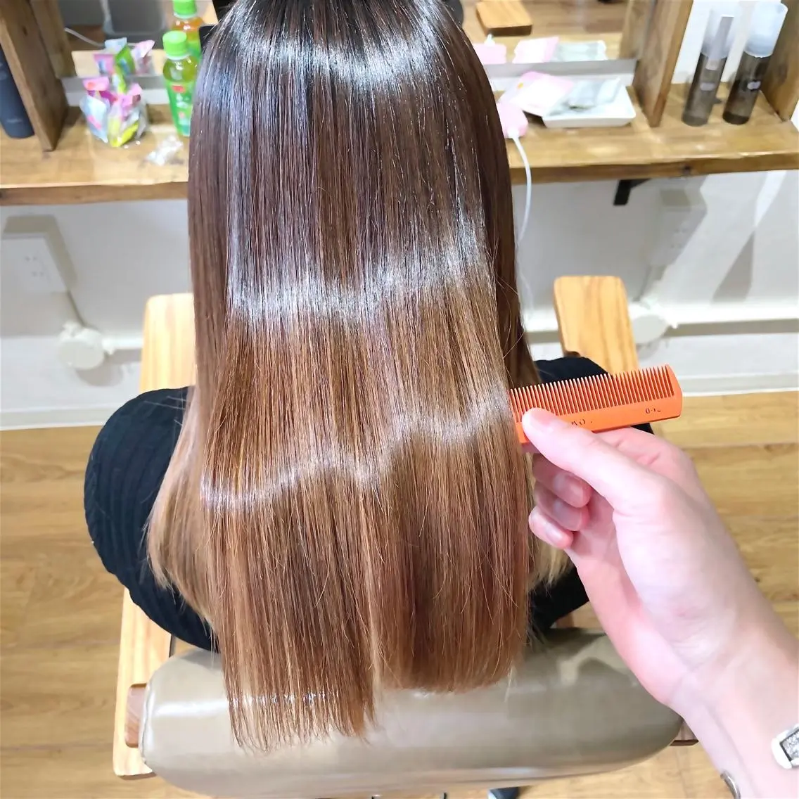 セミロング 髪質改善 縮毛矯正 トリートメント 酸熱トリートメント 美髪専門サロン kazuのヘアスタイル