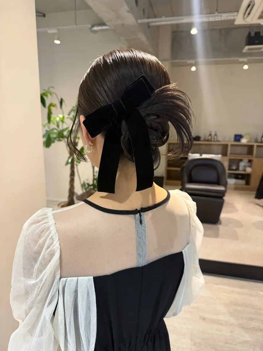 セミロング ヘアアレンジ ヘアセット Connect Rumiのヘアスタイル