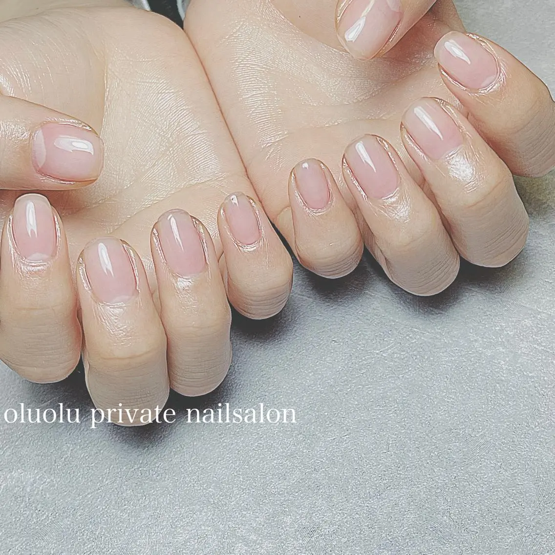 ネイル アートネイル クリアネイル ニュアンスネイル 大村 紬華のネイルデザイン