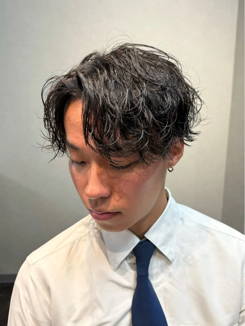 【🍀仕上がり撮影あり🍀】カット+パーマ+眉毛カット7500​〜​❕(特殊パーマ料金あり)の写真