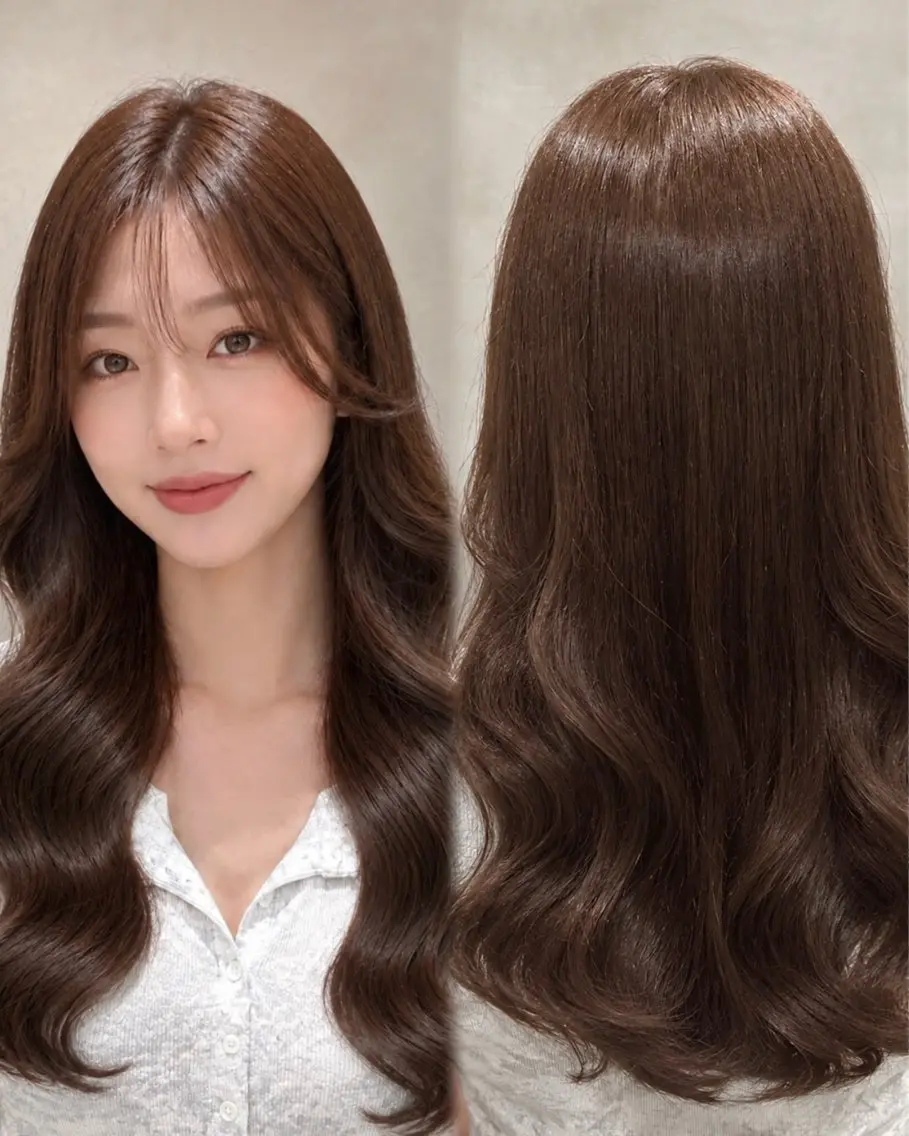 ロング カラー ブラウンカラー ナチュラルブラウン ヘアカラー 上品♡ブラウン💎 アレンジ🩰Rimiのヘアスタイル