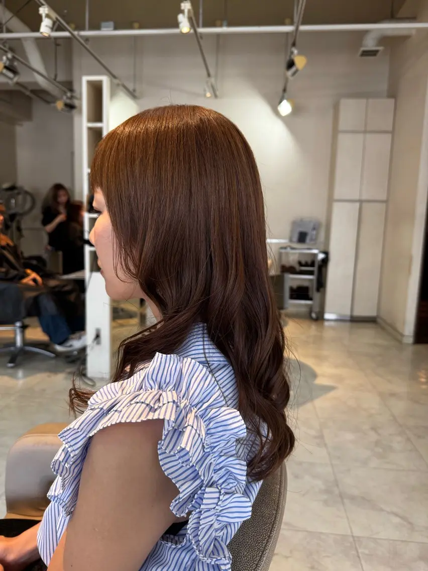 ロング カット ヘアカラー 本田 卓也のヘアスタイル