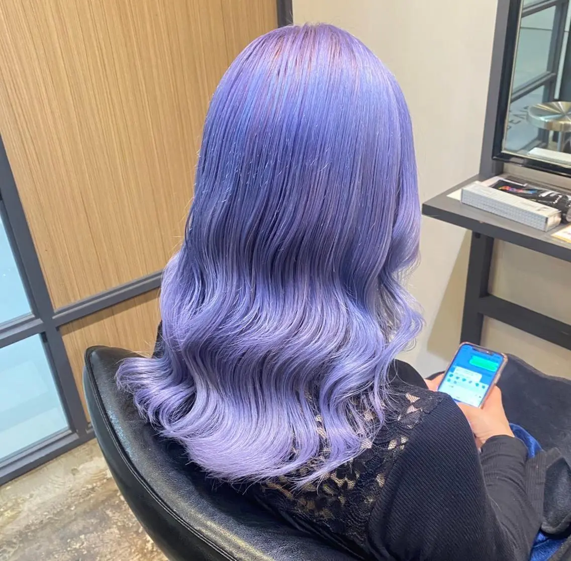 ロング カラー マンツーマン女性 美容師 奏のヘアスタイル