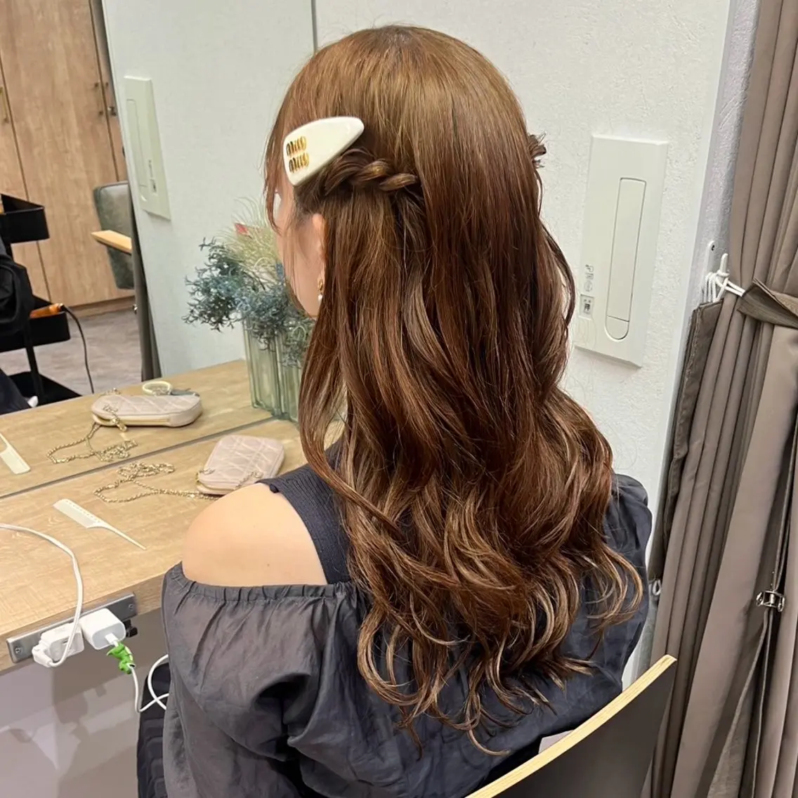 ヘアアレンジ ヘアセット 銀座：似合わせカラー オリーブ🫒アレンジのヘアスタイル
