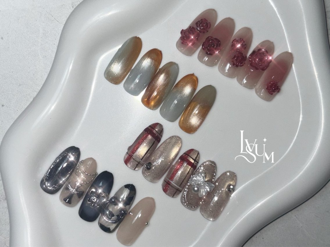 ネイル ワンホンネイル ハンドネイル lvsum nailのネイルデザイン