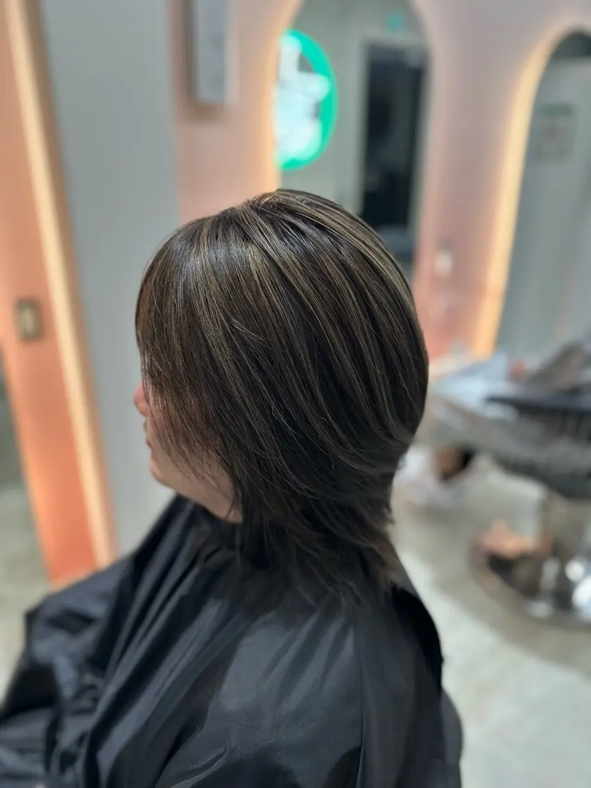 ミディアム カラー ブリーチ ヘアカラー トリートメント 浅草/撮影モデル募集 /久保 歩夢のヘアスタイル