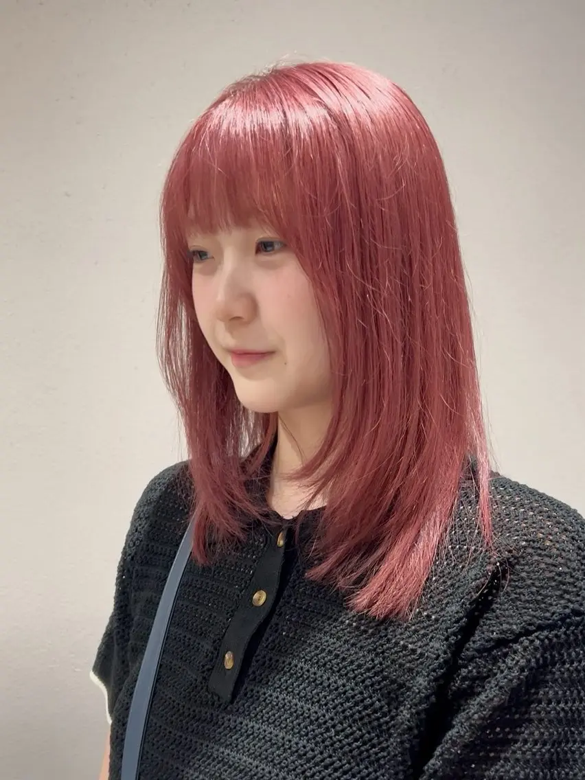 ミディアム カラー happy  man 🌸クロスパーマ🌸のヘアスタイル