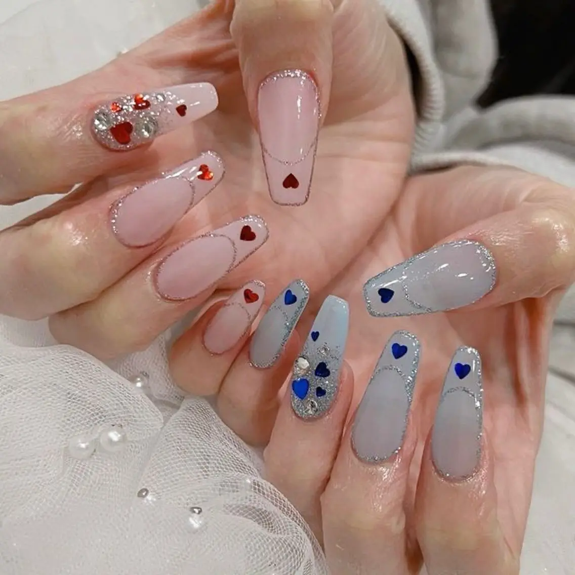 ネイル マグネットネイル ミラーネイル ニュアンスネイル ネイルチップ 冬ネイル Lee Nailsのネイルデザイン