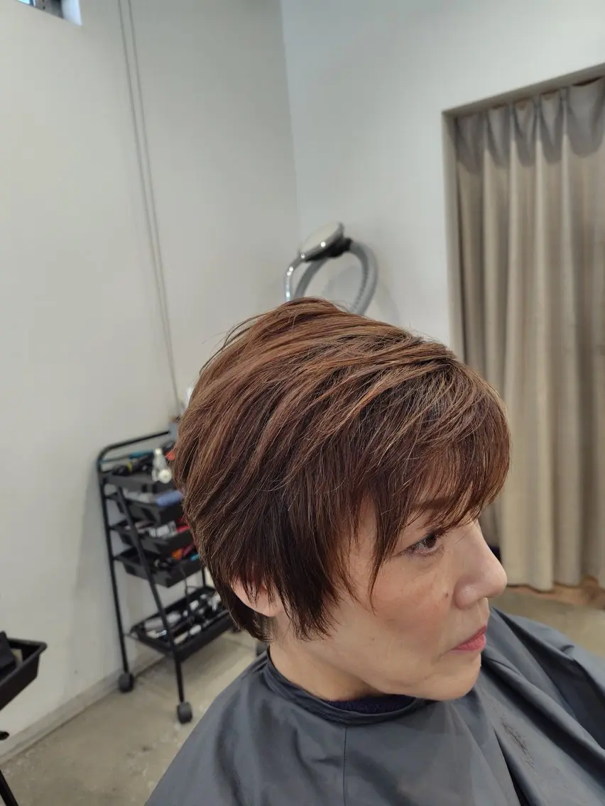 ショート 似合わせ透明感カラー 宇治　ヤマノのヘアスタイル