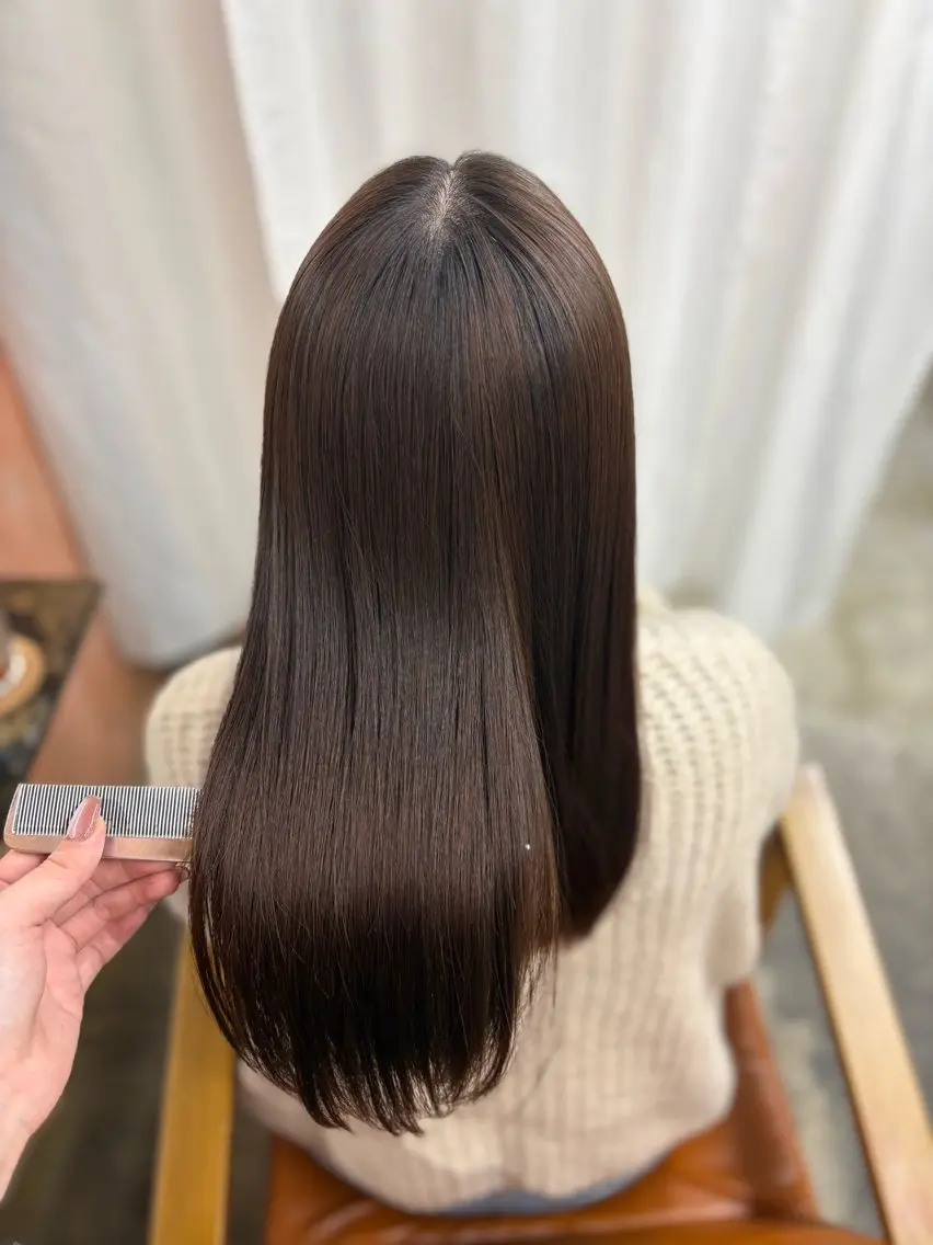 セミロング 縮毛矯正 トリートメント Retsu /UniQのヘアスタイル