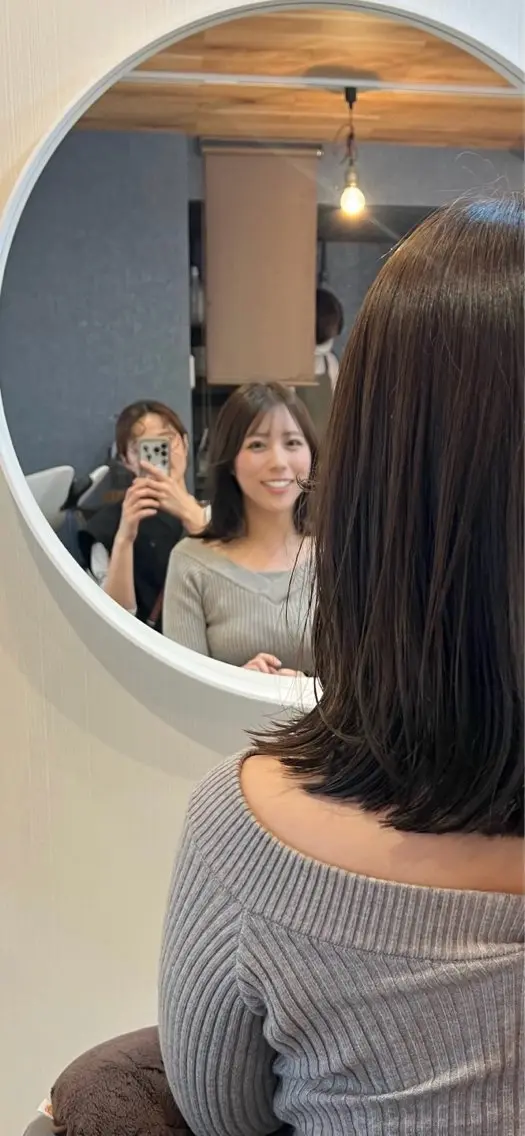 ミディアム カラー カット ヘアカラー トリートメント トレンドと似合わせ/ マンツーマン/西上楓のヘアスタイル