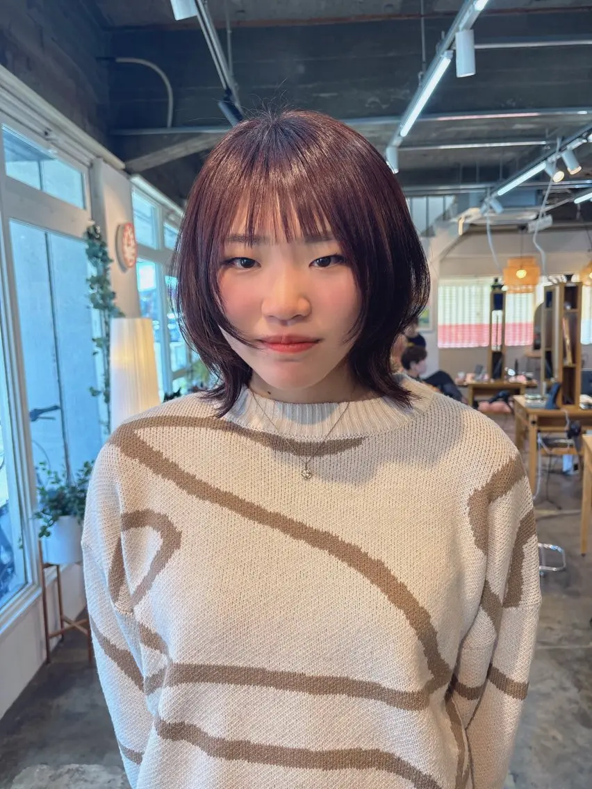 ショート カラー 顔まわりレイヤー レイヤーカット カット ヘアカラー shiho/レイヤー /透明感カラーのヘアスタイル