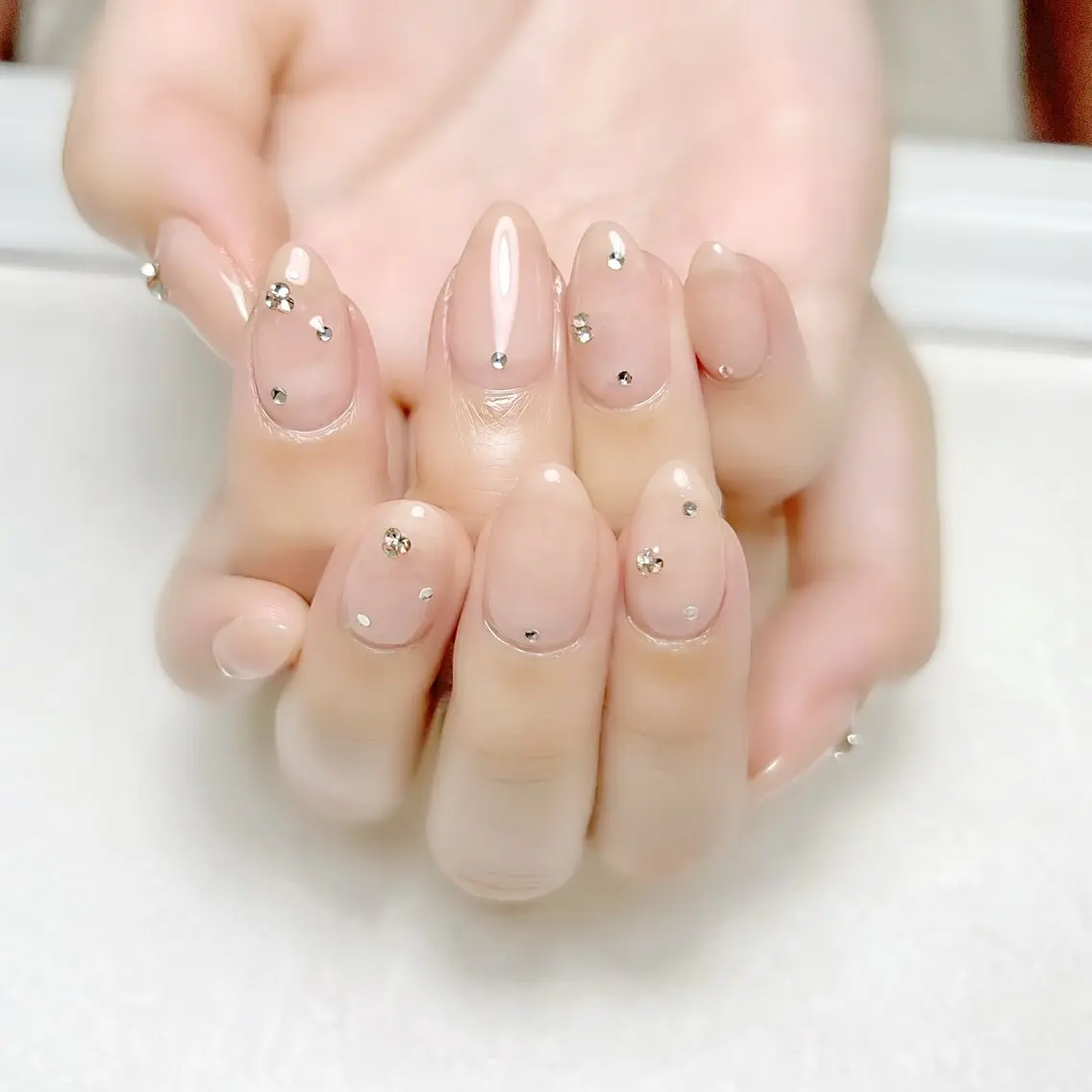 ネイル ガーリー キラキラネイル 韓国ネイル 春ネイル ワンホンネイル rouse nail RISATOのネイルデザイン
