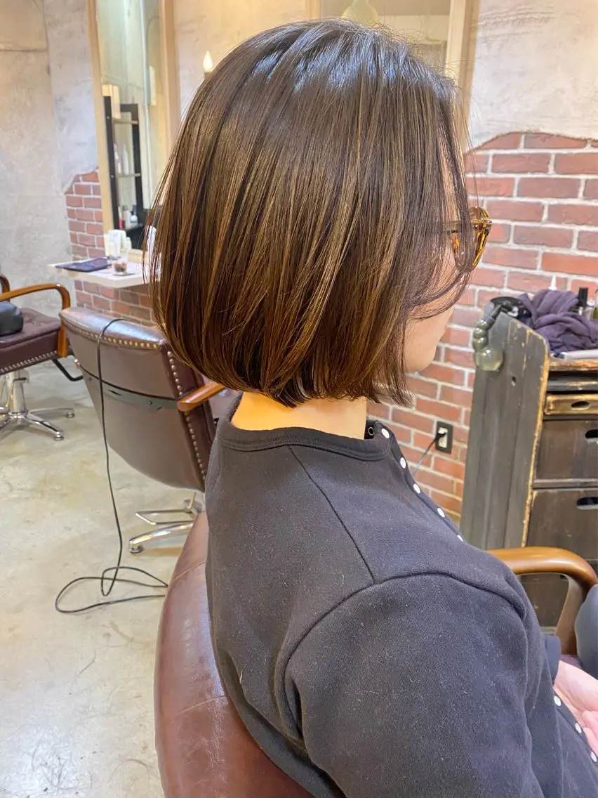 ショート ボブレイヤー ボブ 韓国風ヘア レイヤーカット レイヤーカット/ 根本瑠実のヘアスタイル