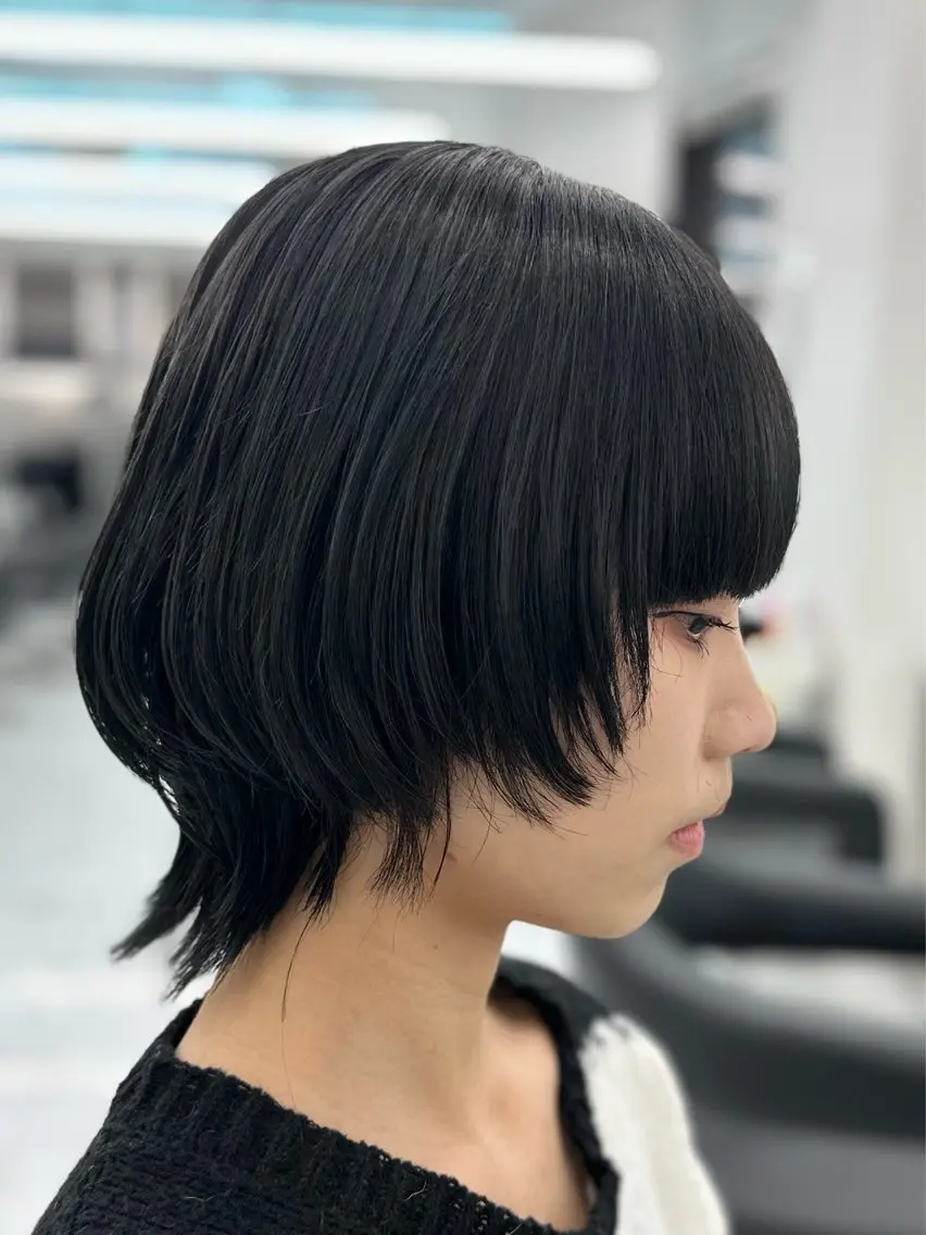 ショート カラー カット ダメージレスブリーチ ×美髪矯正【滝太】のヘアスタイル