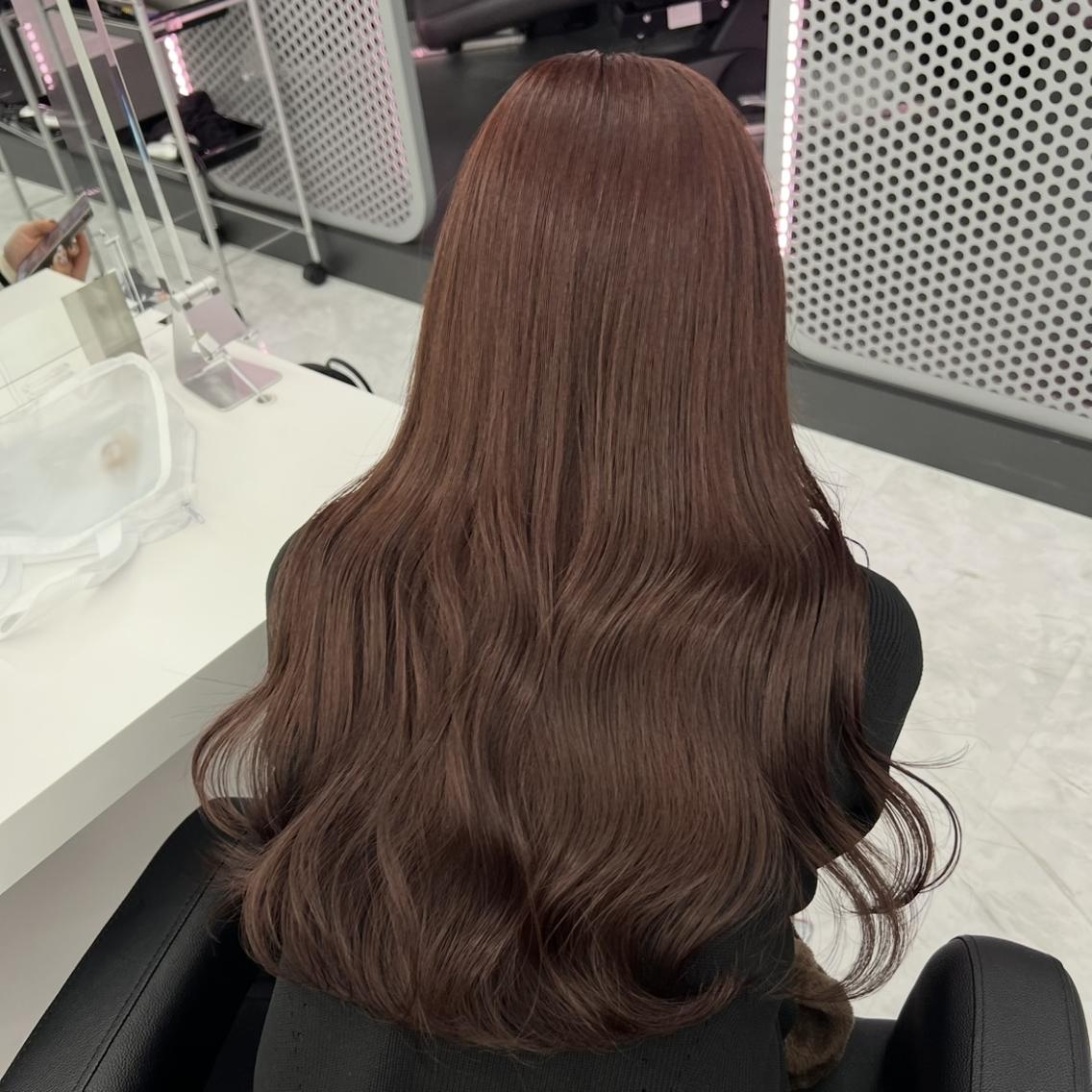 カラー 中×韓mix🥀秋色 ワンホンヘア🤍のヘアスタイル
