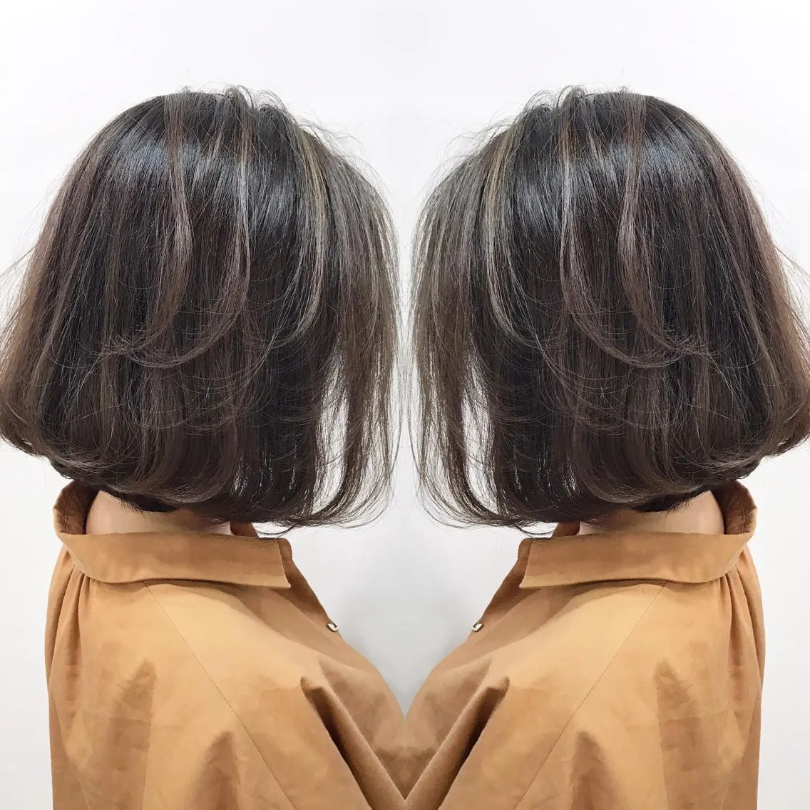 ミディアム カラー ヘアアレンジ ヘアカラー トリートメント 縮毛矯正 髪質改善寺坂雄飛💐のヘアスタイル