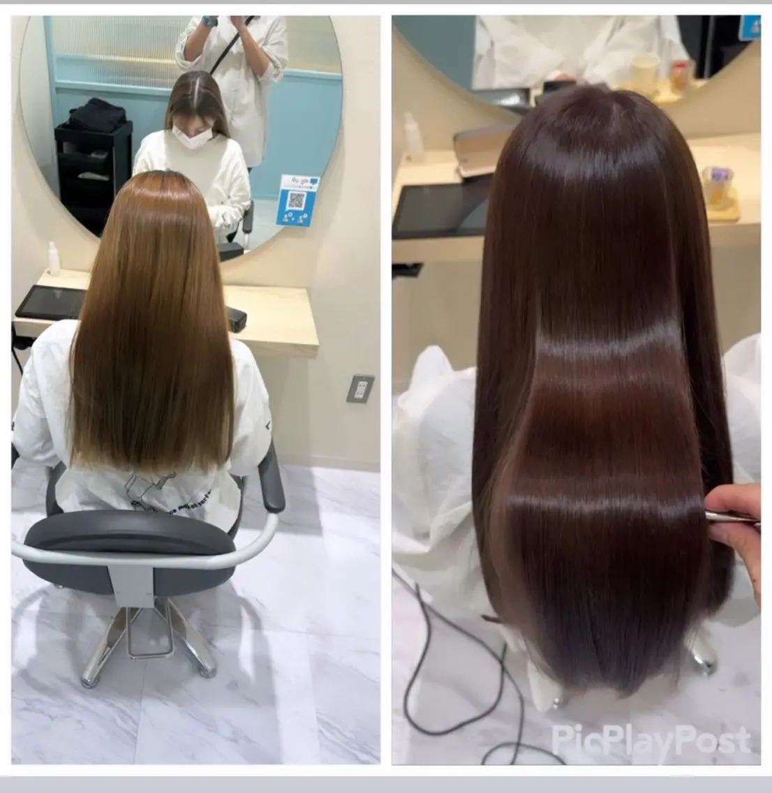 セミロング 縮毛矯正 トリートメント 丹野 圭太のヘアスタイル