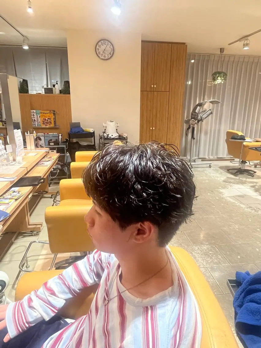 ショート ショートヘア 颯/ピンパーマ/ウル フ/カットモデル募集のヘアスタイル