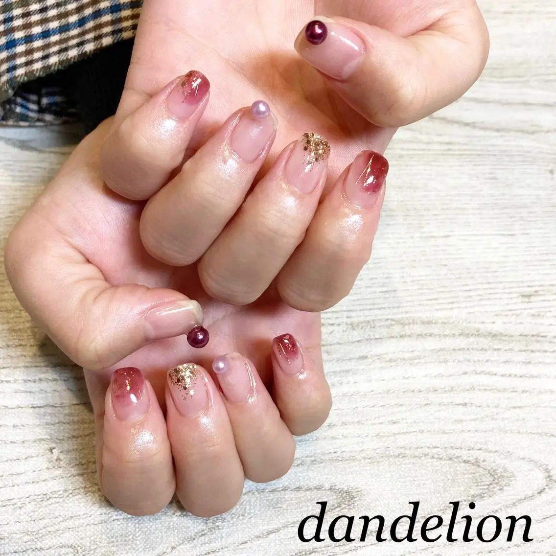 ネイル ハンドネイル ハンドケア dandelion ダンデライオンのネイルデザイン