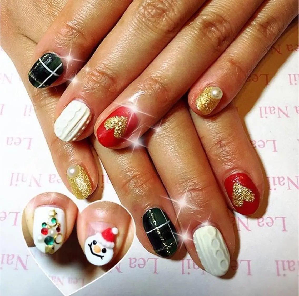 ネイル 冬ネイル クリスマス Lea Nailのネイルデザイン