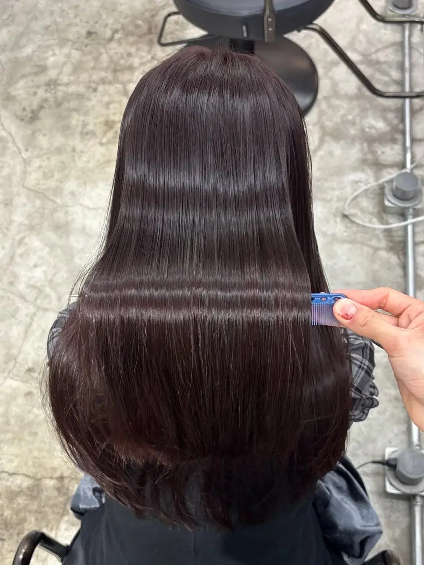 ロング カラー レッドカラー ゆうご/心斎橋 /カラーモデル募集中のヘアスタイル