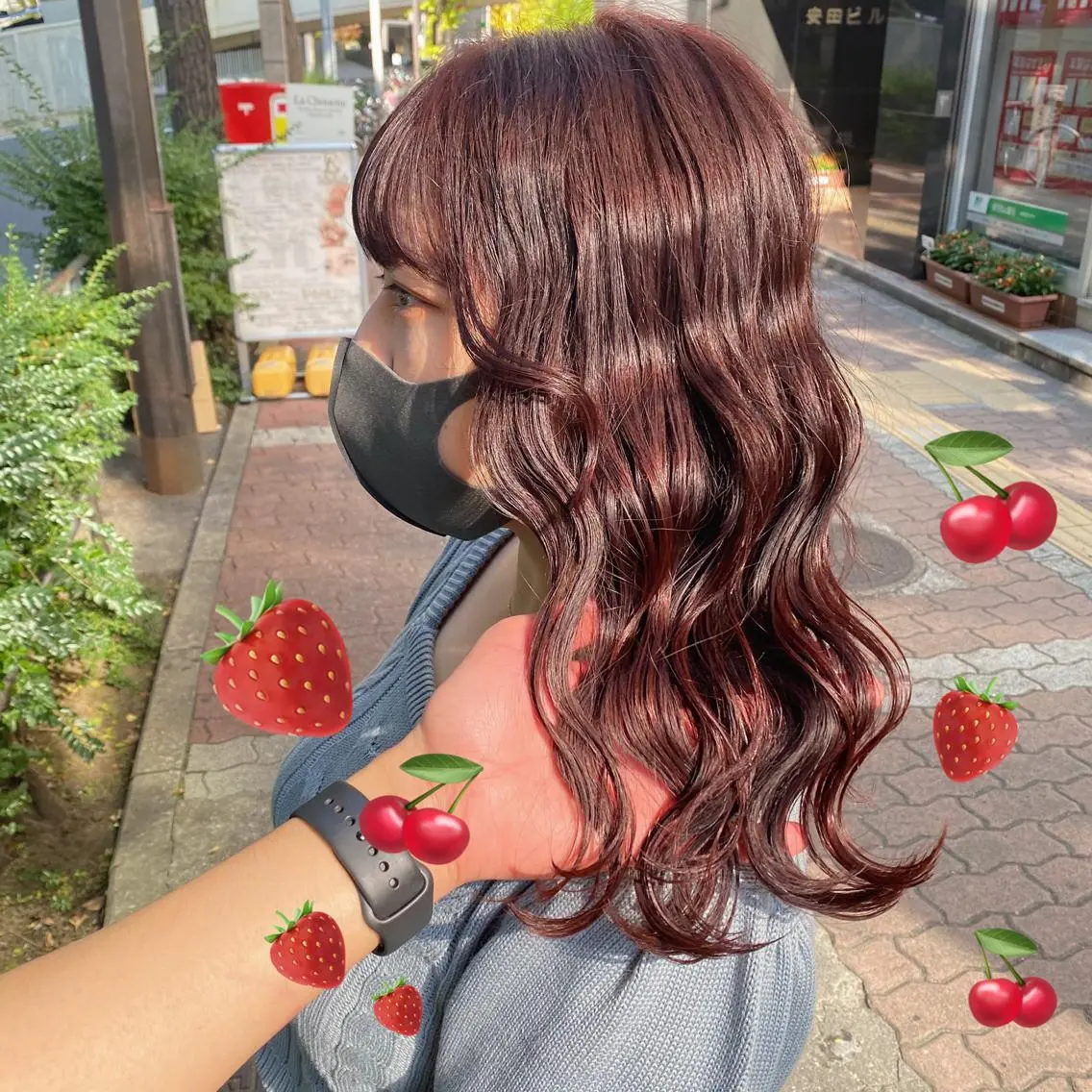 セミロング カラー ブリーチ ブリーチなしカラー 色落ちまで可愛い🧚 心斎橋hikaruのヘアスタイル
