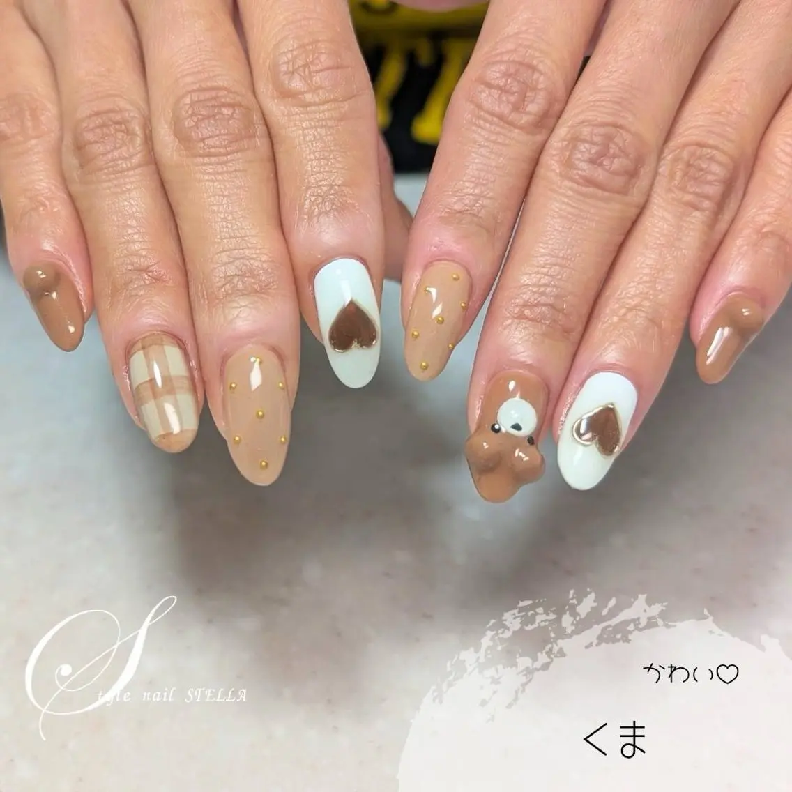 ネイル ドット バレンタイン ハンドネイル ステラ marikominoのネイルデザイン