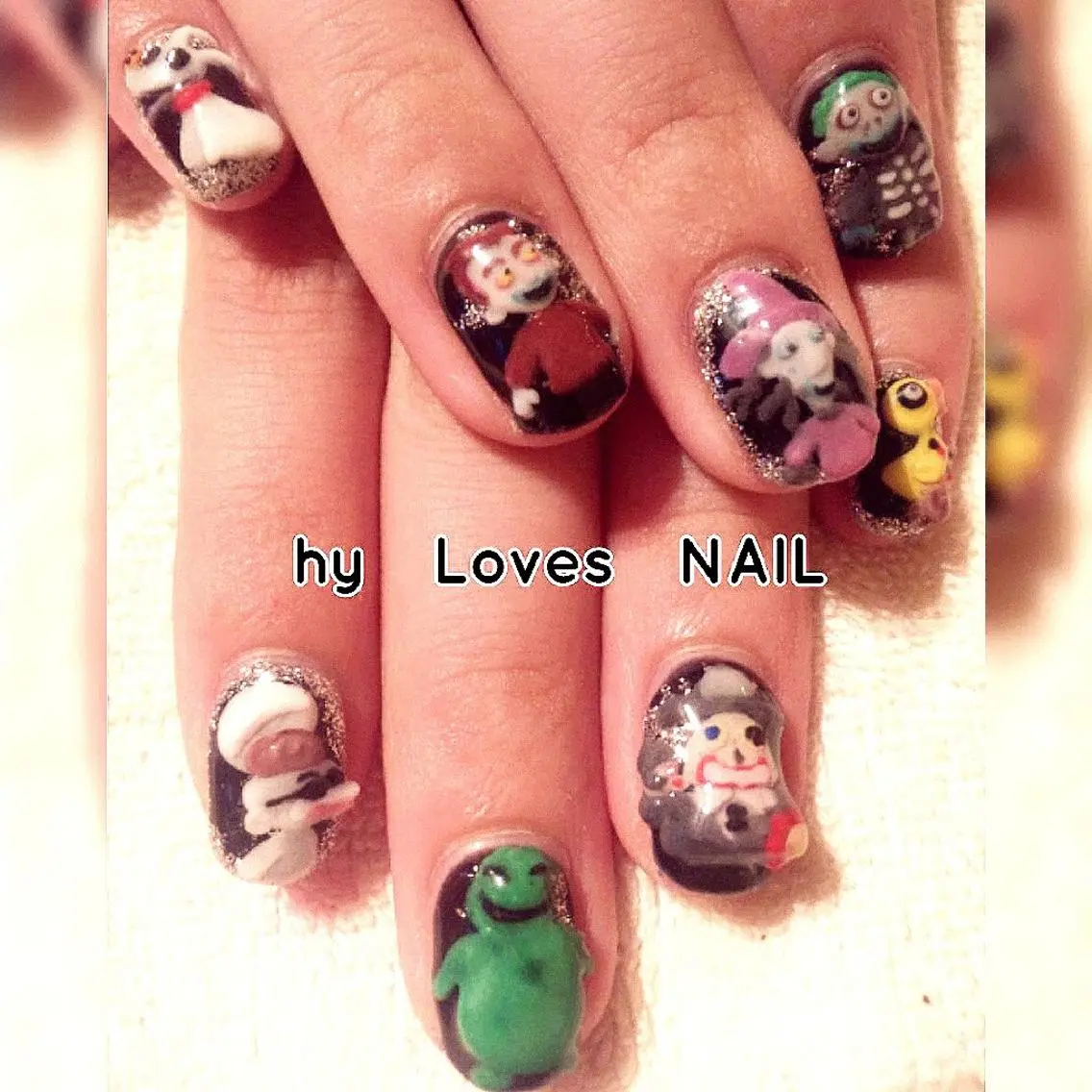 ネイル ジェルネイル ハロウィン ショートネイル 冬ネイル クリスマス ハンドネイル よしだ ひろきのネイルデザイン