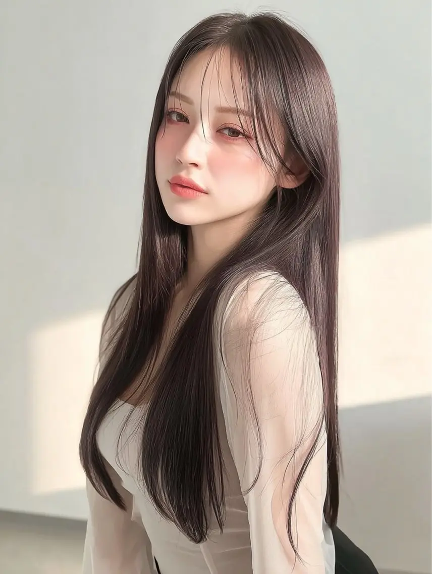 ロング カラー ブリーチ 透明感カラー インナーカラー 髪質改善 韓国風ヘア カット ヘアカラー 木村 純也のヘアスタイル