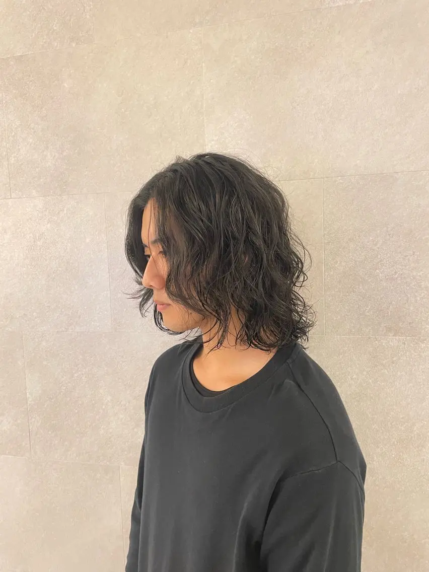 ミディアム パーマ ミディアムパーマ 郡山駅前美容師 熊田 歩夢のヘアスタイル
