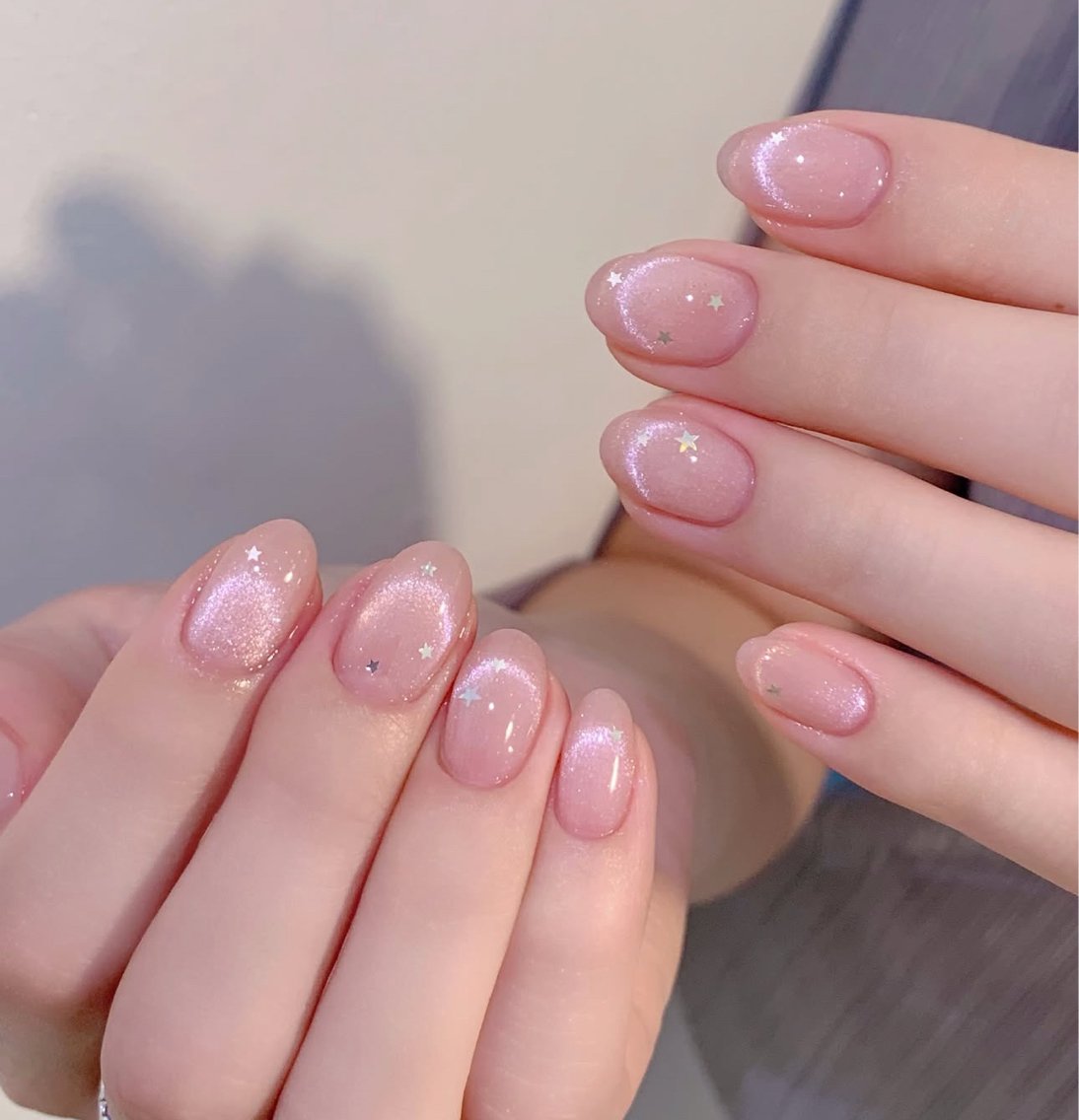 ネイル ハンドネイル 🎀PG🩵 ネイルサロンのネイルデザイン