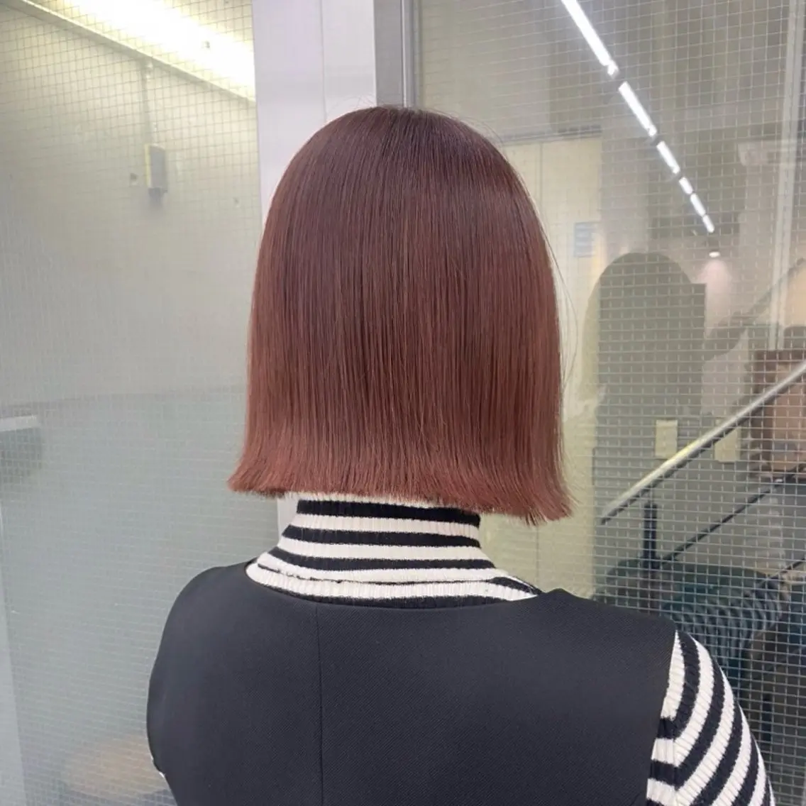 ショート カラー アッシュ ベージュカラー 黒髪 ブルーカラー ブルーブラック ヘアカラー トリートメント ヘアセット 艶感/韓国風 🤍moeka🤍のヘアスタイル