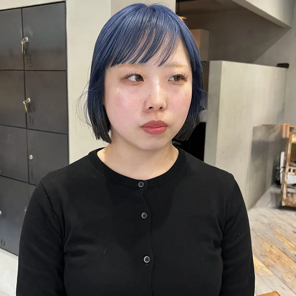ショート カラー デザインカラー ツートーンカラー ボブ カット ヘアカラー なな/ICI/レイヤ ーパーマ/上前津のヘアスタイル